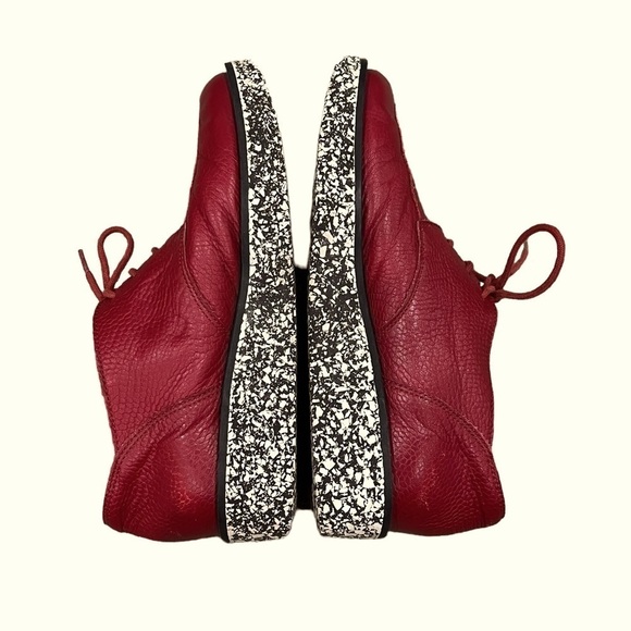 Arche Red Leather Lace Up Loafers Size 5 Men's - Picture 6 of 11